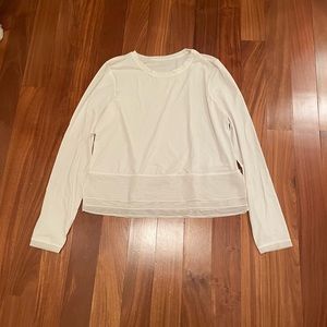 Lululemon long sleeve white shirt size 4 RARE